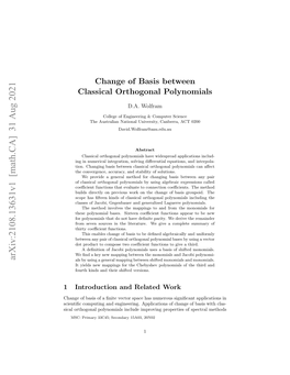 Change of Basis Between Classical Orthogonal Polynomials