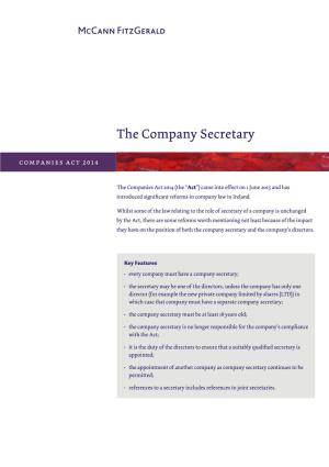 The Company Secretary Companiescompanies Billact 2014 2012