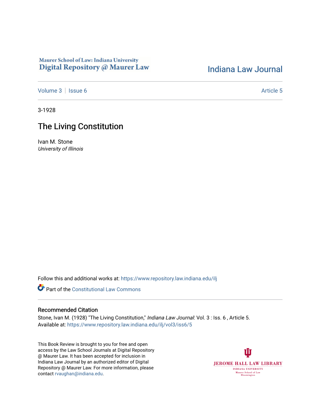 The Living Constitution