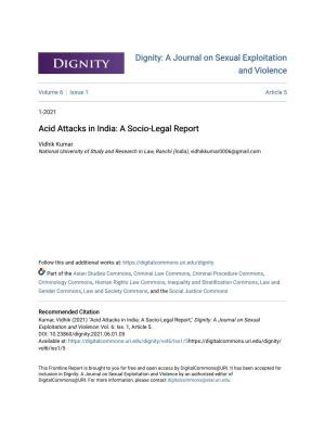 Acid Attacks in India: a Socio-Legal Report