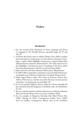 Introduction 1. See the Excerpts from Revolution in Poetic Language and Desire in Language in the Portable Kristeva, Especially Pages 32–39 and 104–07