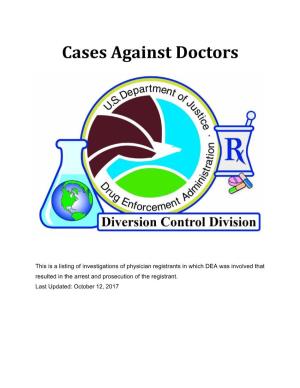 Cases Against Doctors