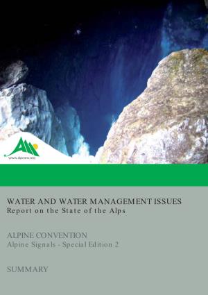 Water and Water Management Issues Alpine Convention | Water and Water Management Issues 43