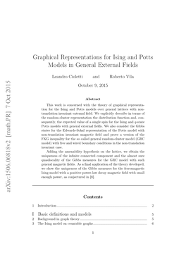 Graphical Representations for Ising and Potts Models in General External Fields