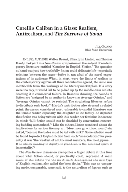 Corelli's Caliban in a Glass: Realism, Antirealism, and the Sorrows of Satan