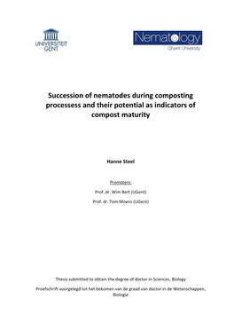 Succession of Nematodes During Composting Processess and Their Potential As Indicators of Compost Maturity