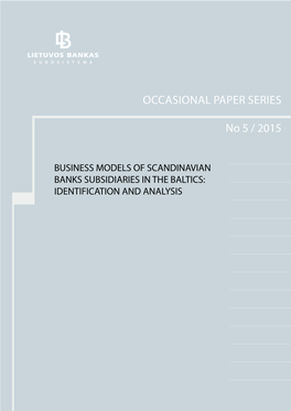 OCCASIONAL PAPER SERIES No 5 / 2015
