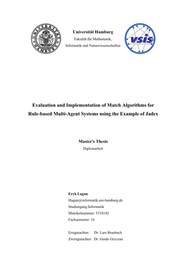 Evaluation and Implementation of Match Algorithms for Rule-Based Multi-Agent Systems Using the Example of Jadex