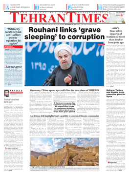 Rouhani Links 'Grave Sleeping' to Corruption
