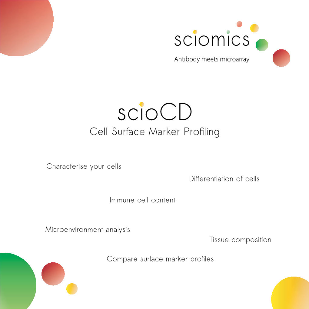 Sciocd Cell Surface Marker Profiling