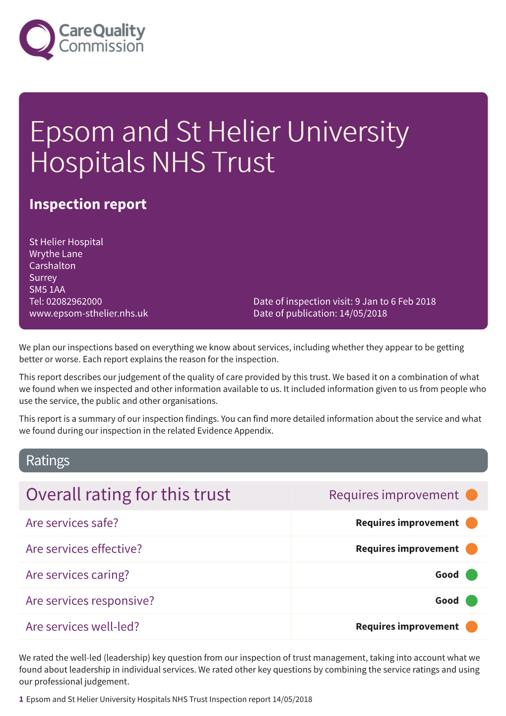 RVR Epsom and St Helier University Hospitals NHS Trust