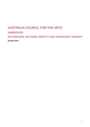 Australia Council Nationhood, National Identity and Democracy