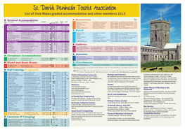 St Davids Peninsula Touristbrochure Association Published in Early March