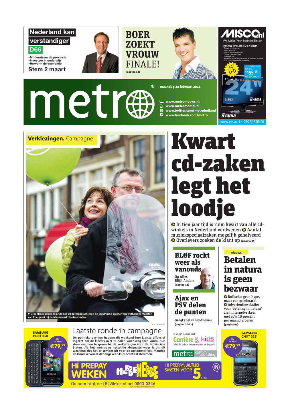 Metro 28 Feb 2011 Met Bijlage Carriere En Kids