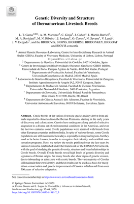 Genetic Diversity and Structure of Iberoamerican Livestock Breeds