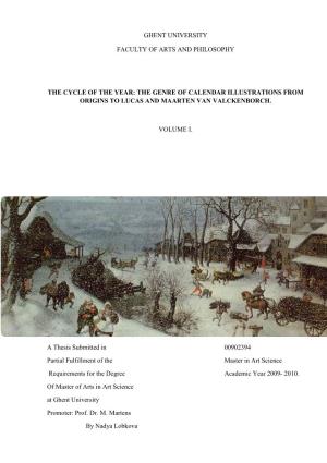 The Genre of Calendar Illustrations from Origins to Lucas and Maarten Van Valckenborch