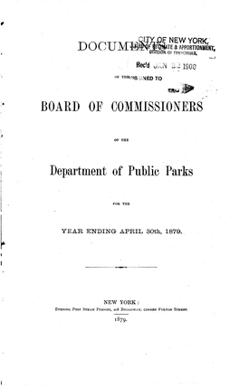 Board of Commissioners of the NYC Dept of Public Parks