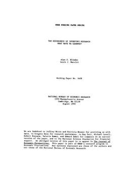 Alan S. Blinder Louis J. Maccini Working Paper No. 3408 NATIONAL