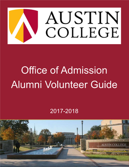 Office of Admission Alumni Volunteer Guide