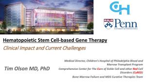 Hematopoietic Stem Cell-Based Gene Therapy Clinical Impact and Current Challenges