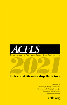 ACFLS 2021 Member Directory