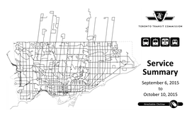 SERVICE SUMMARY – Introduction Abbreviations Avg Spd