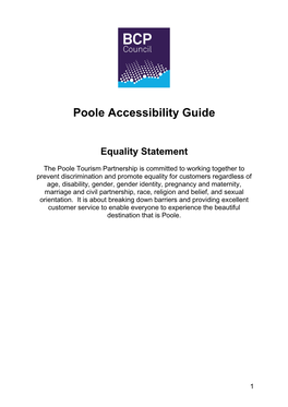 Poole Accessibility Guide