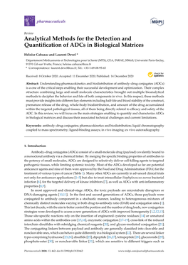 Analytical Methods for the Detection and Quantification of Adcs in Biological Matrices