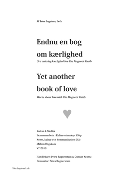 Endnu En Bog Om Kærlighed Yet Another Book of Love