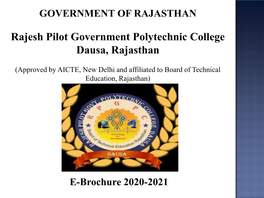 Rajesh Pilot Government Polytechnic College Dausa, Rajasthan