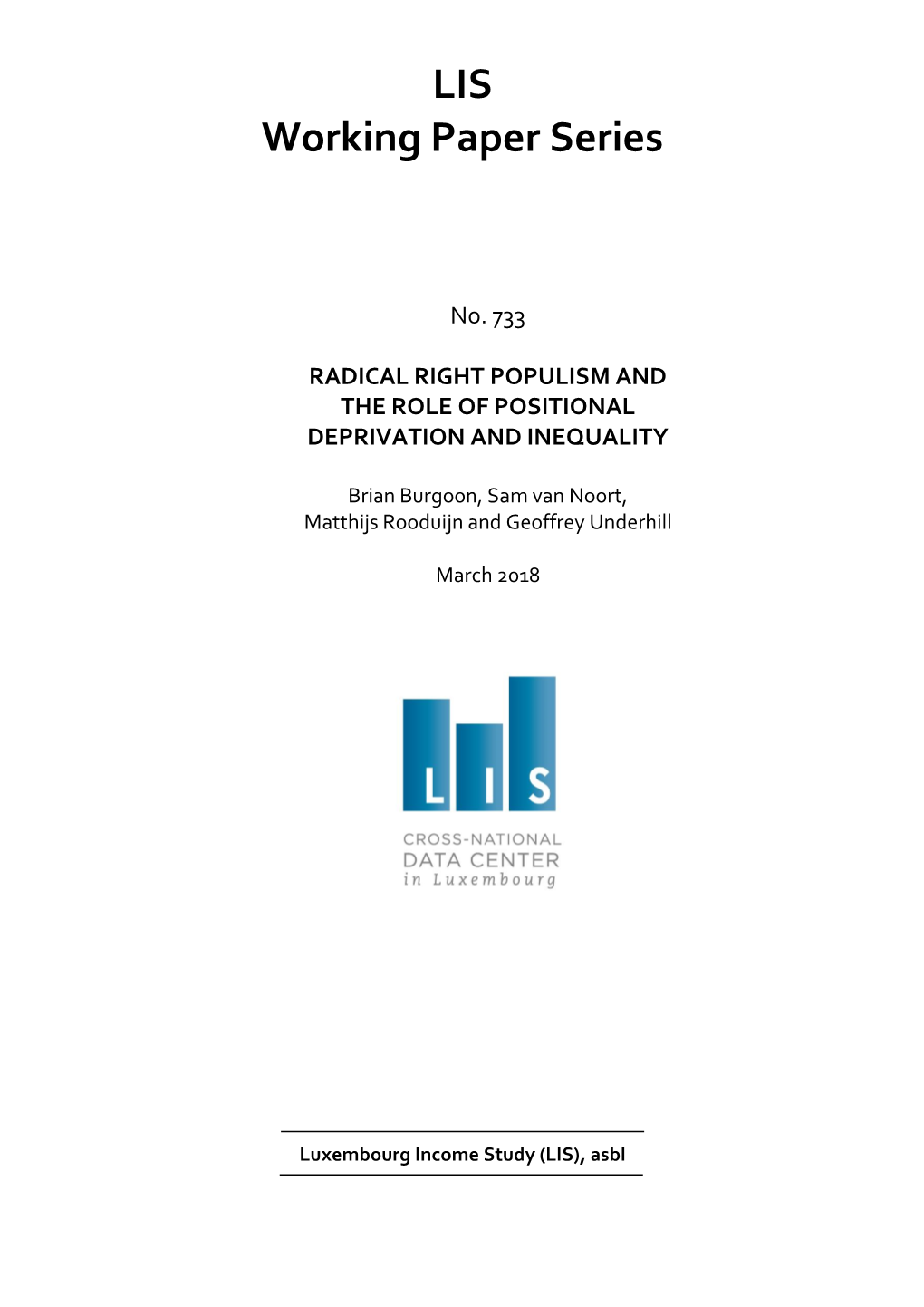 Radical Right Populism and the Role of Positional Deprivation and Inequality