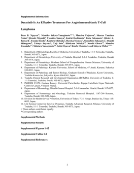 Dasatinib Is an Effective Treatment for Angioimmunoblastic T-Cell