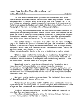 Nancy Drew Fan Fic: Nancy Drew--Gone Mad? by Ria Skordallelis Page 45