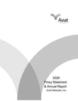 2020 Proxy Statement & Annual Report