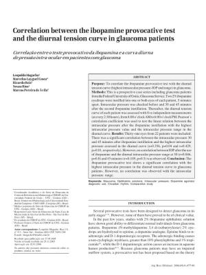 Correlation Between the Ibopamine Provocative Test and the Diurnal Tension Curve in Glaucoma Patients