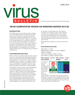 Vb100 Comparative Review on Windows Server 2012 R2