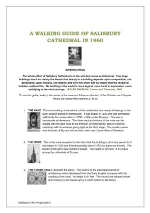 A Walking Guide of Salisbury Cathedral in 1960