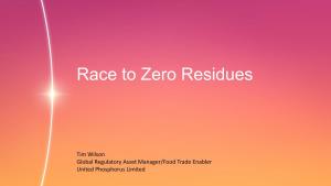Race to Zero Residues