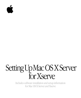 Setting up Mac OS X Server (10.2) for Xserve