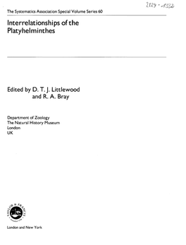 Interrelationships of the Platyhelminthes