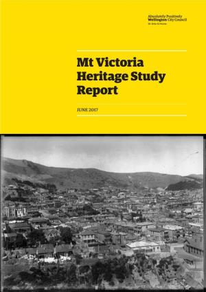 Mount Victoria Heritage Study Report