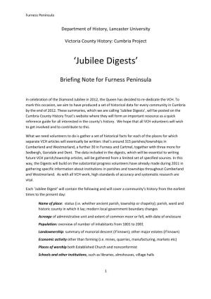 Jubilee Digest Briefing Note for Cartmel and Furness