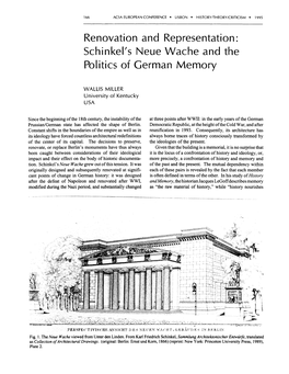Schinkel's Neue Wache and the Politics of German Memory