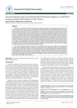 Unconventional and Conventional Oil Production Impacts on Oil Price