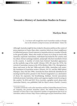 MARILYNE BRUN, Towards a History of Australian Studies in France