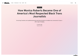 How Monica Roberts Became One of America's Most Respected Black Trans Journalists