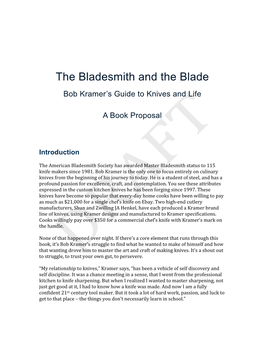 The Bladesmith and the Blade Proposal 2011