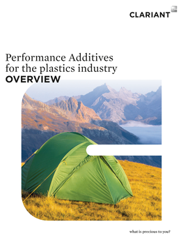 Performance Additives for the Plastics Industry
