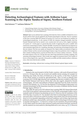 Detecting Archaeological Features with Airborne Laser Scanning in the Alpine Tundra of Sápmi, Northern Finland