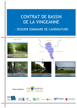Contrat De Bassin De La Vingeanne